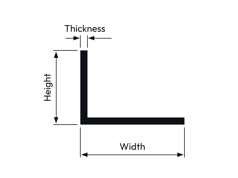 Equal Angle A aluminum profile CAD drawing